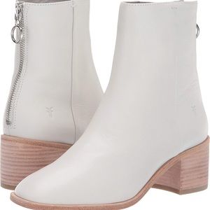 Frye Emilia Short White Ankle Boot
